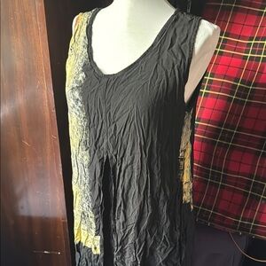 Vintage animale Black and Yellow Women's dress